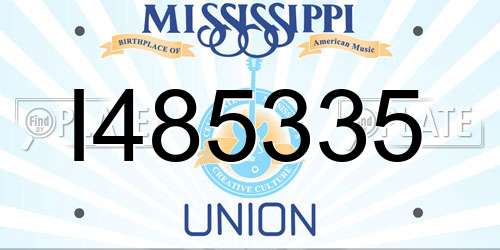 I485335 Mississippi License Plate