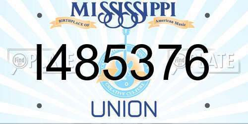 I485376 Mississippi License Plate