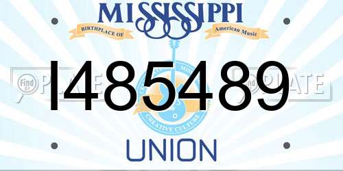 I485489 Mississippi License Plate