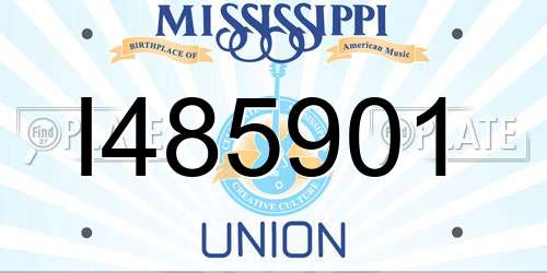 I485901 Mississippi License Plate