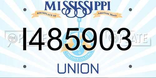 I485903 Mississippi License Plate
