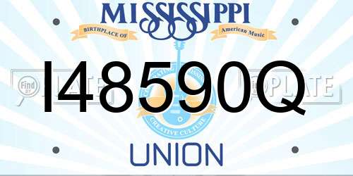 I48590Q Mississippi License Plate