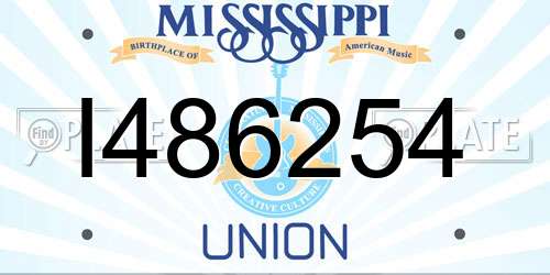 I486254 Mississippi License Plate