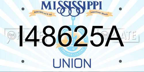 I48625A Mississippi License Plate