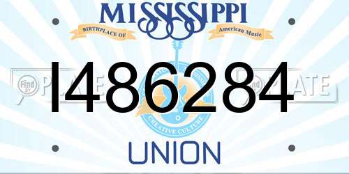 I486284 Mississippi License Plate