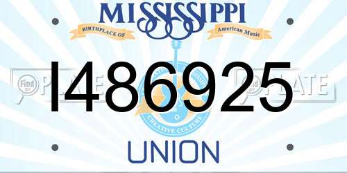 I486925 Mississippi License Plate