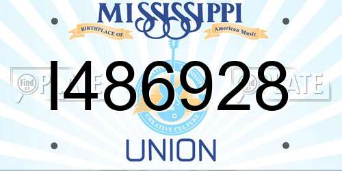 I486928 Mississippi License Plate