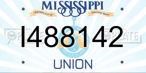 I488142 Mississippi License Plate