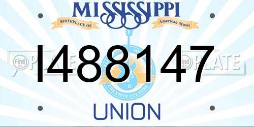 I488147 Mississippi License Plate