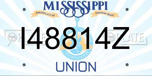 I48814Z Mississippi License Plate