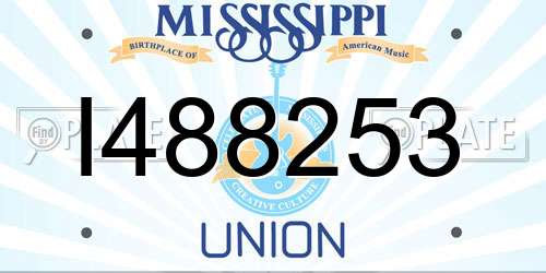 I488253 Mississippi License Plate
