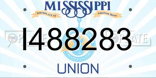 I488283 Mississippi License Plate