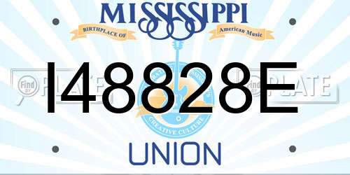 I48828E Mississippi License Plate