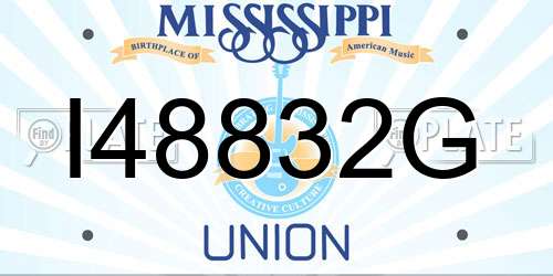 I48832G Mississippi License Plate