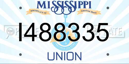 I488335 Mississippi License Plate