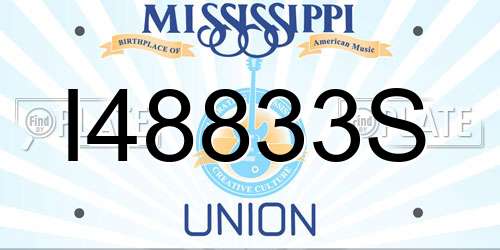 I48833S Mississippi License Plate