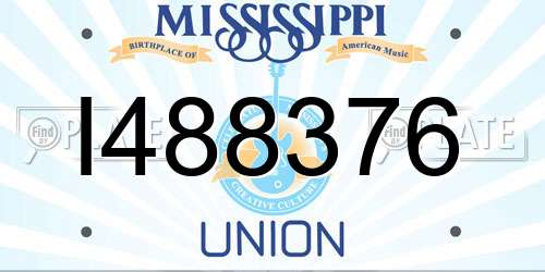 I488376 Mississippi License Plate