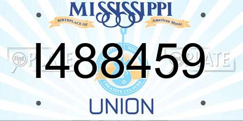 I488459 Mississippi License Plate