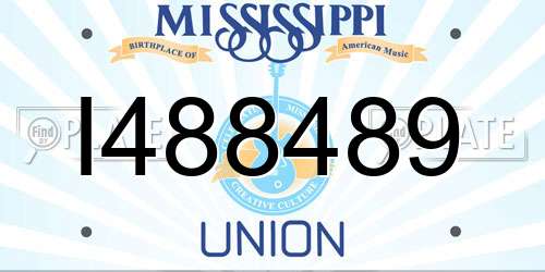 I488489 Mississippi License Plate