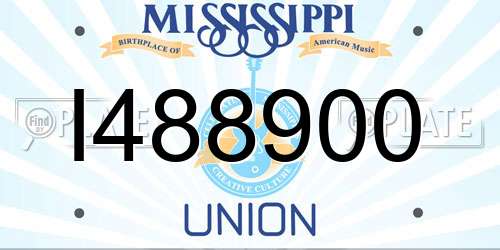 I488900 Mississippi License Plate