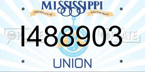 I488903 Mississippi License Plate
