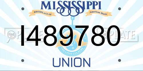 I489780 Mississippi License Plate
