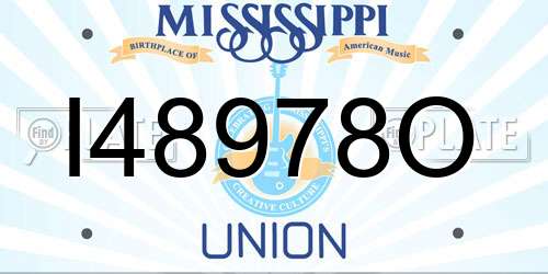 I48978O Mississippi License Plate