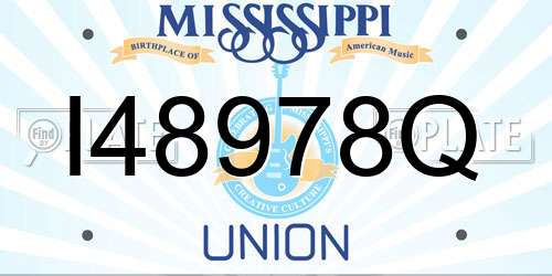 I48978Q Mississippi License Plate