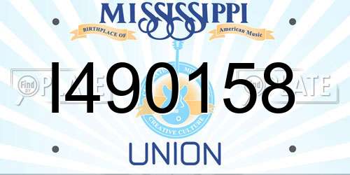 I490158 Mississippi License Plate