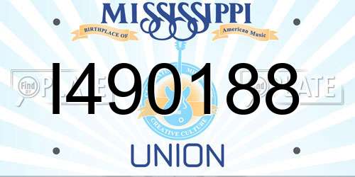 I490188 Mississippi License Plate