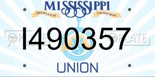 I490357 Mississippi License Plate