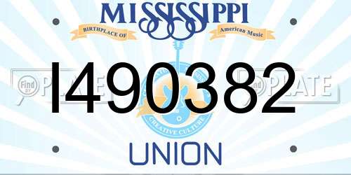 I490382 Mississippi License Plate