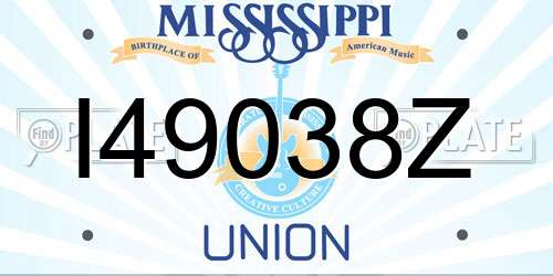 I49038Z Mississippi License Plate