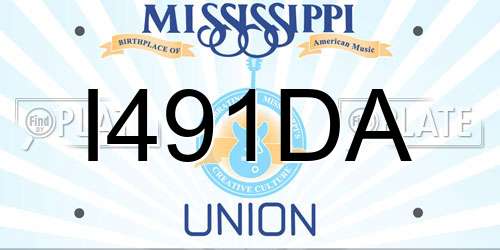 I491DA Mississippi License Plate
