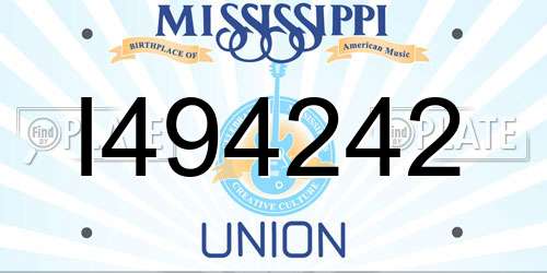I494242 Mississippi License Plate