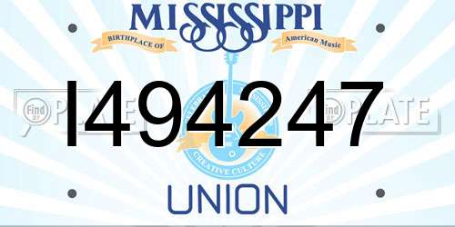 I494247 Mississippi License Plate