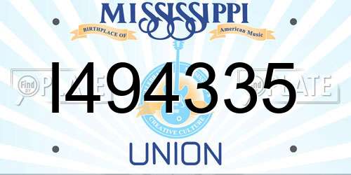 I494335 Mississippi License Plate