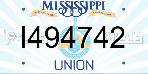 I494742 Mississippi License Plate