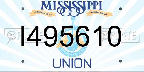 I495610 Mississippi License Plate