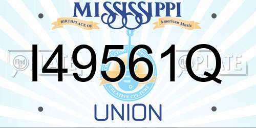 I49561Q Mississippi License Plate