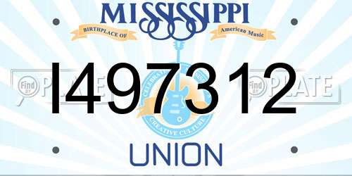 I497312 Mississippi License Plate