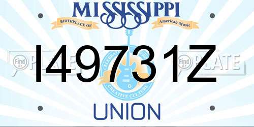I49731Z Mississippi License Plate