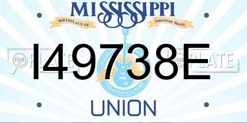 I49738E Mississippi License Plate
