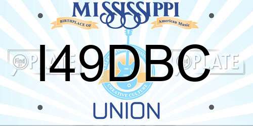 I49DBC Mississippi License Plate