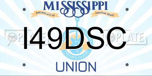 I49DSC Mississippi License Plate