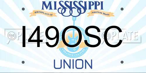 I49OSC Mississippi License Plate