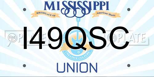 I49QSC Mississippi License Plate