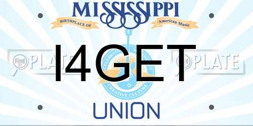 I4GET Mississippi License Plate