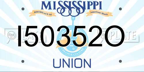 I50352O Mississippi License Plate
