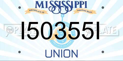 I50355I Mississippi License Plate